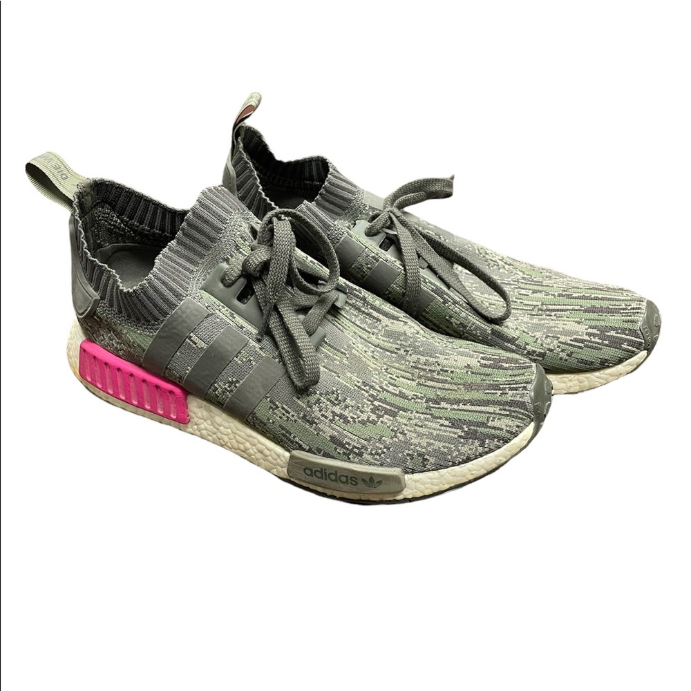 Mens Adidas NMD R1 Primeknit Utility Camo